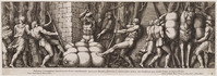 KG 00266
          <br/>
          Geveldecoratie: mannen en paarden met vracht
          <br/>
          <em>Bartoli, Pietro Sante (1615-1700)</em>